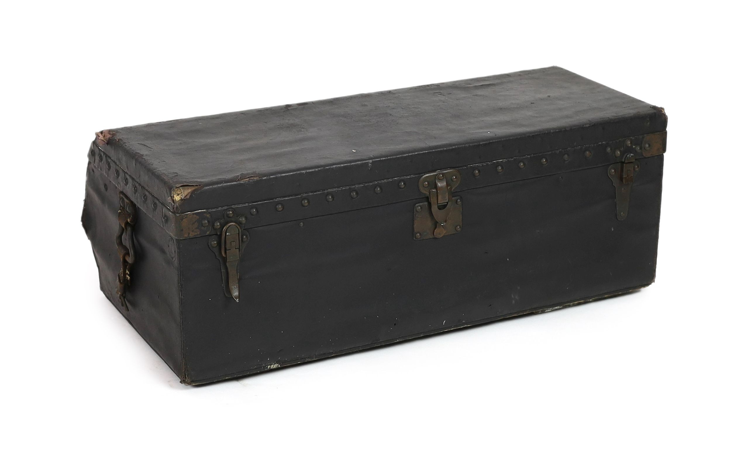 A Louis Vuitton motoring trunk, width 85cm, depth 44cm, height 32cm